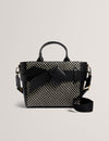 Women's JEESA-Soft PU Bow Canvas Mini Tote Bag