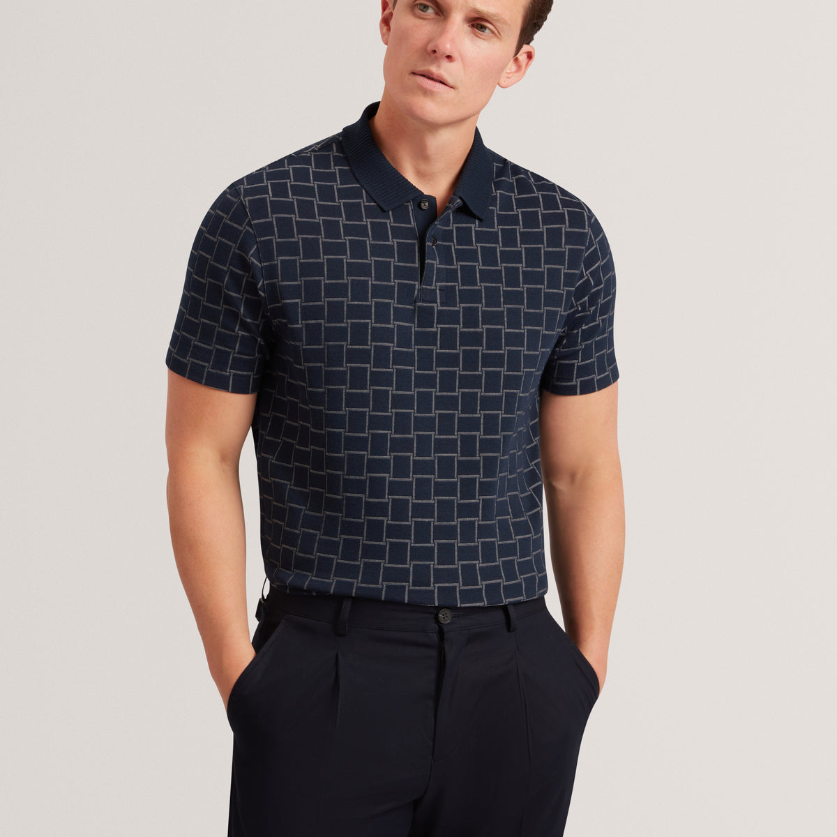 EDUARD: SS Square Jacquard Polo – Poseidon Brands (Pty) Ltd