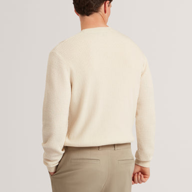 CLACX: LS Waffle Stitch Crew Neck