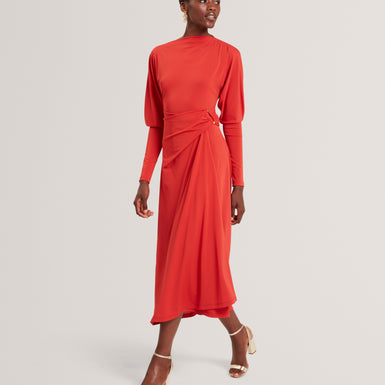 RALHAA: Wrap Jersey Midi dress