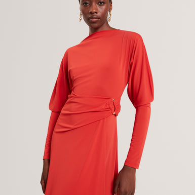 RALHAA: Wrap Jersey Midi dress
