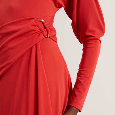 RALHAA: Wrap Jersey Midi dress