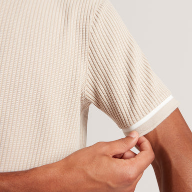 IVANAN: SS Rib Texture T-Shirt