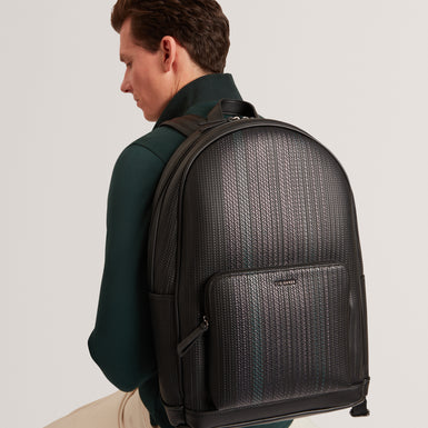 WALIIS: Printed Weave PU Backpack