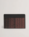WALSTON: Printed Weave Leather Cardholder