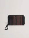 WALIAMS: Printed Weave Leather Travel Wallet
