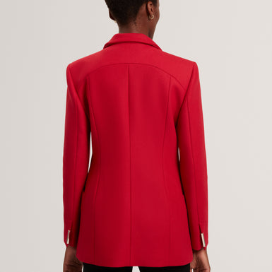 EVIGNA: Double Faced Wool Short Sculpted Wrap Coat