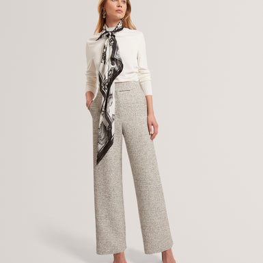 EKAAT: Tailored Boucle Wide Leg Trouser