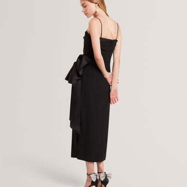 XENID: Tailored Sleeveless Dress with Satin Bow