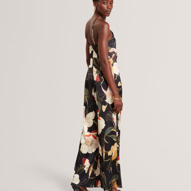 VEHRA: Printed Halter Neck Jumpsuit