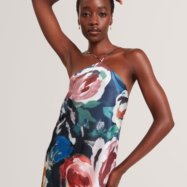 AMARRI: Print Halter Neck Maxi Dress