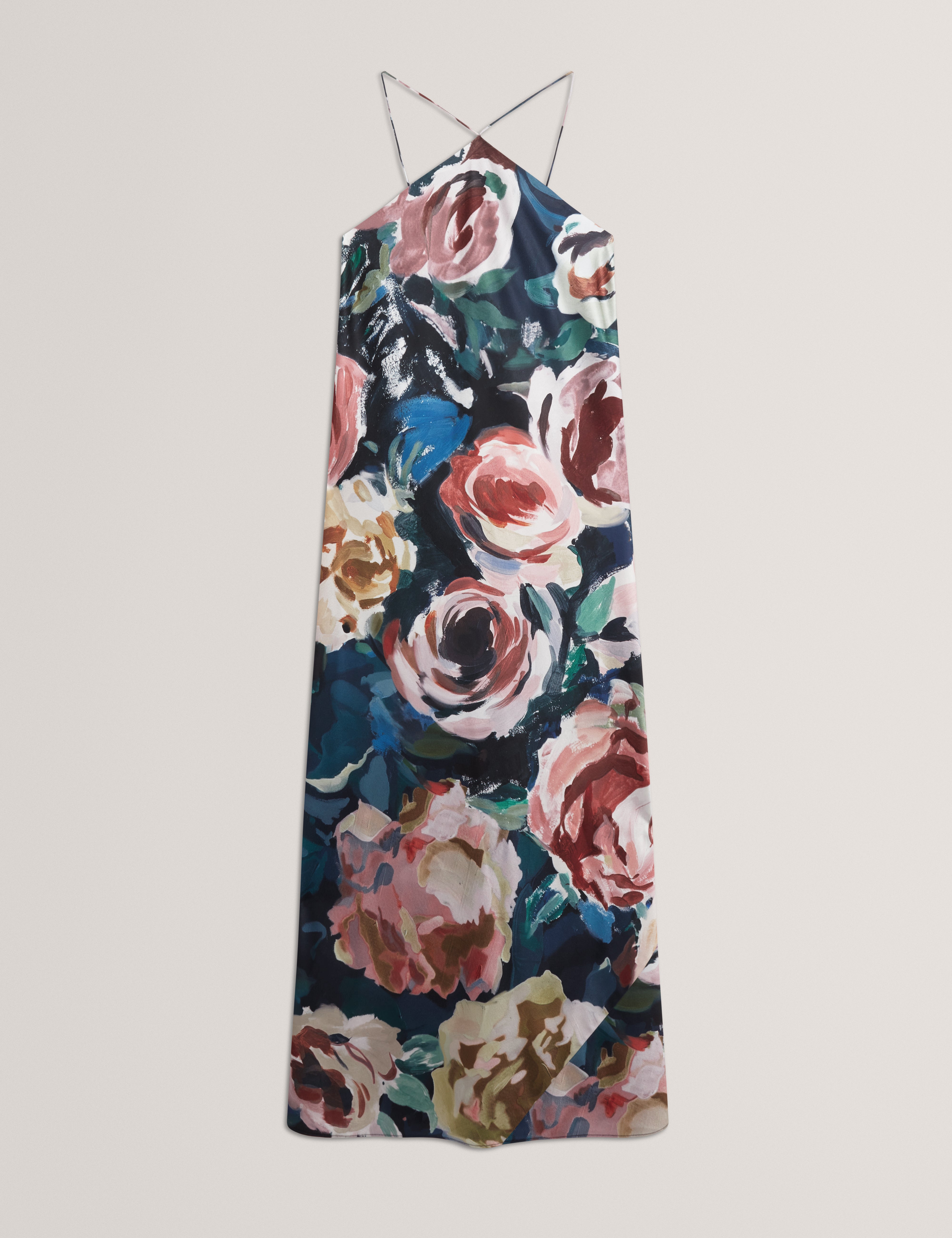 AMARRI: Print Halter Neck Maxi Dress