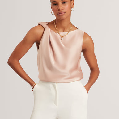 MIONA: Sleveless Twist Detail Top