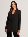 VALEE: Tailored Relaxed Blazer with Satin Lapel