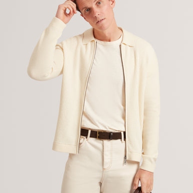 FENRYS: Waffle Stitch Zip Thru