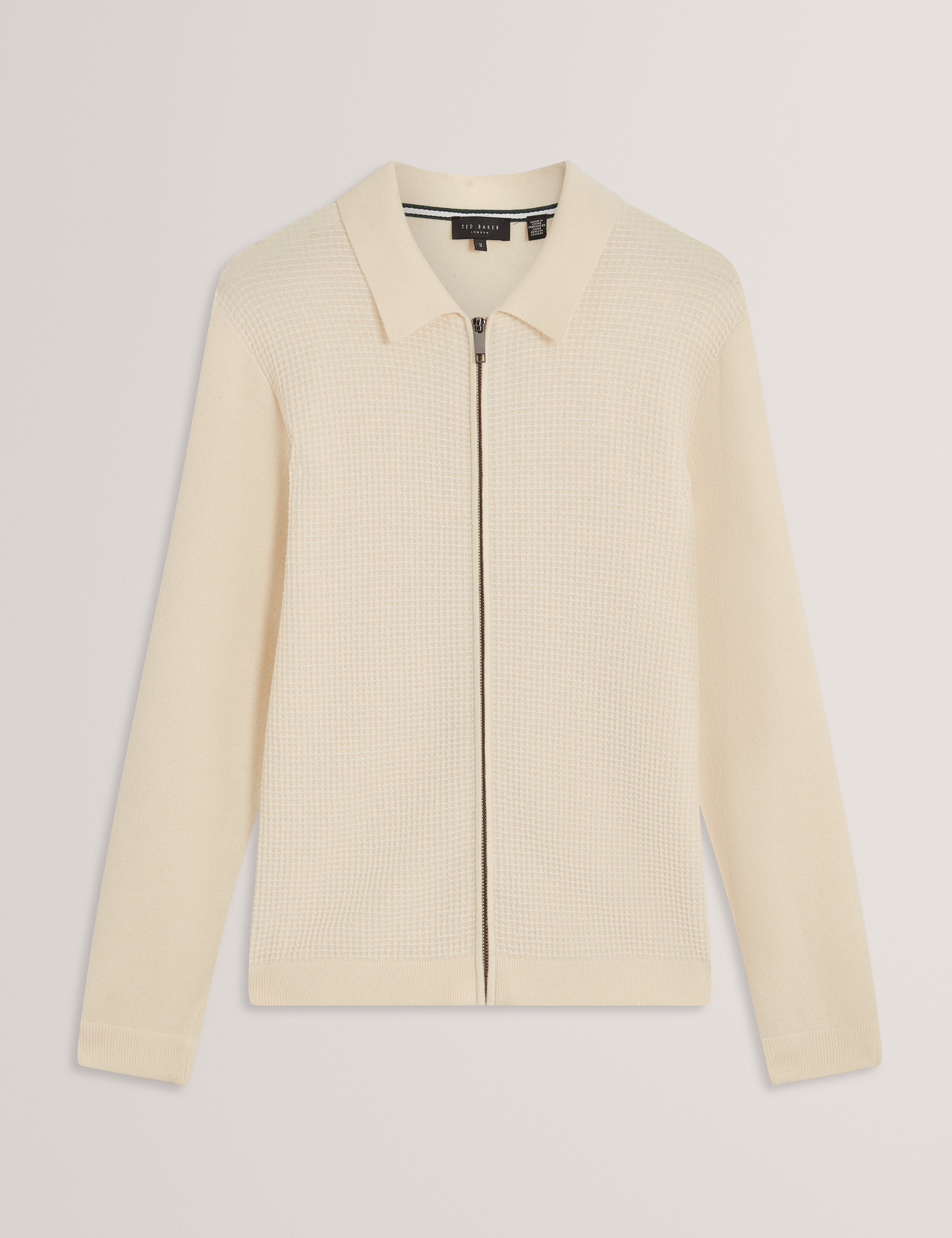 FENRYS: Waffle Stitch Zip Thru