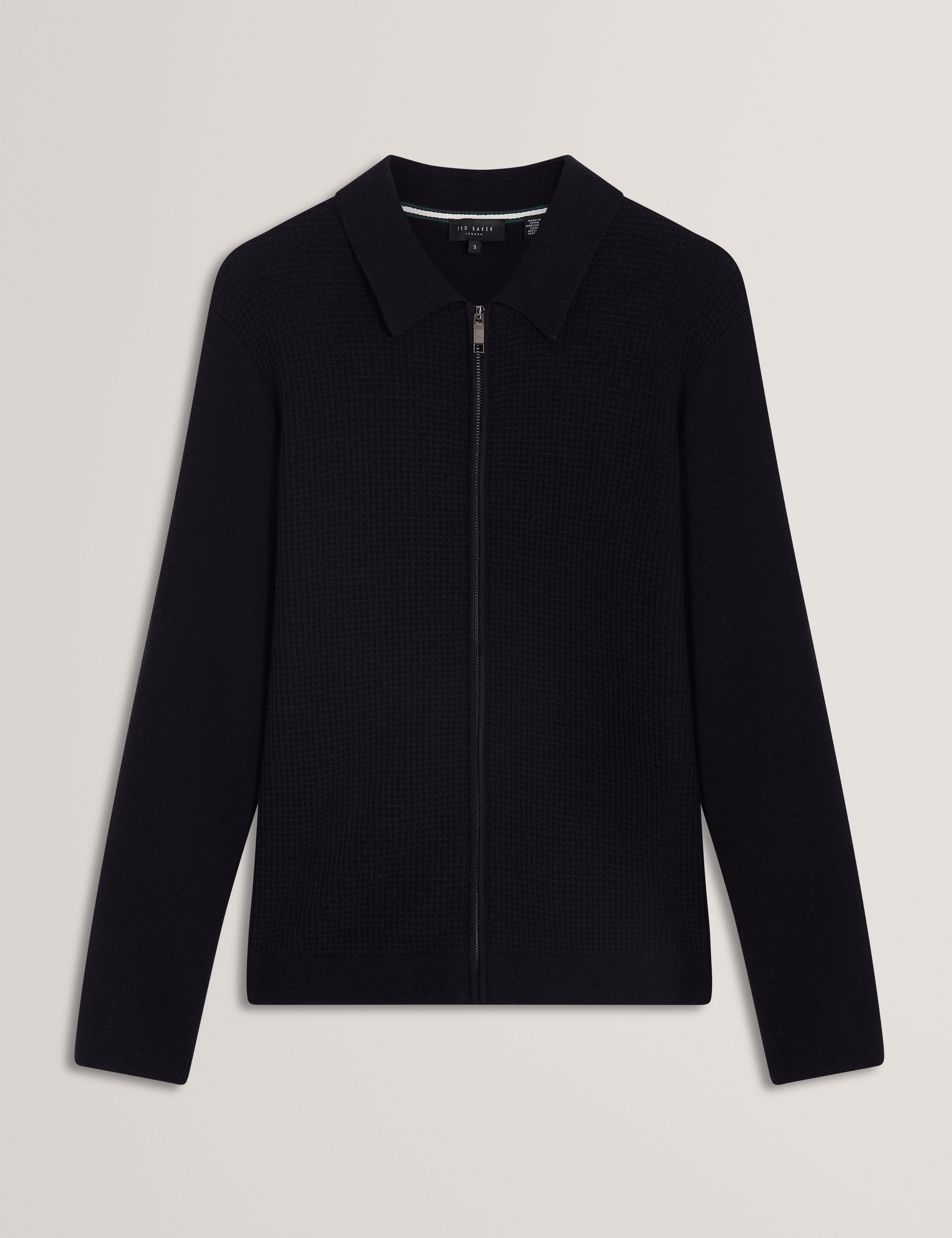 FENRYS: Waffle Stitch Zip Thru