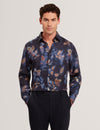 KALMILL: LS Regular Fit Leaf Shadow Print Shirt