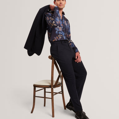 KALMILL: LS Regular Fit Leaf Shadow Print Shirt