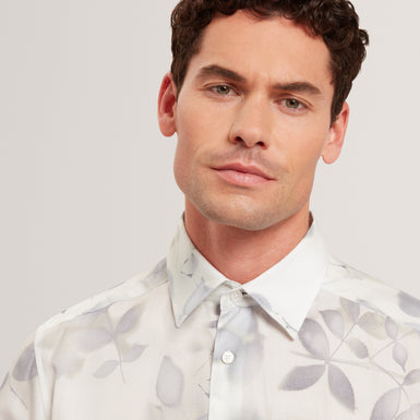 KALMILL: LS Regular Fit Leaf Shadow Print Shirt