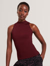 RULZA: High Neck Knitted Sleeveless Top