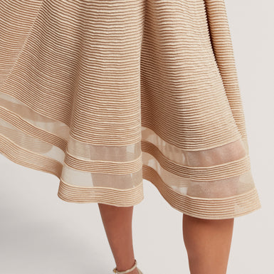 SAALLI: Knitted Skater Dress With Invisible Pane
