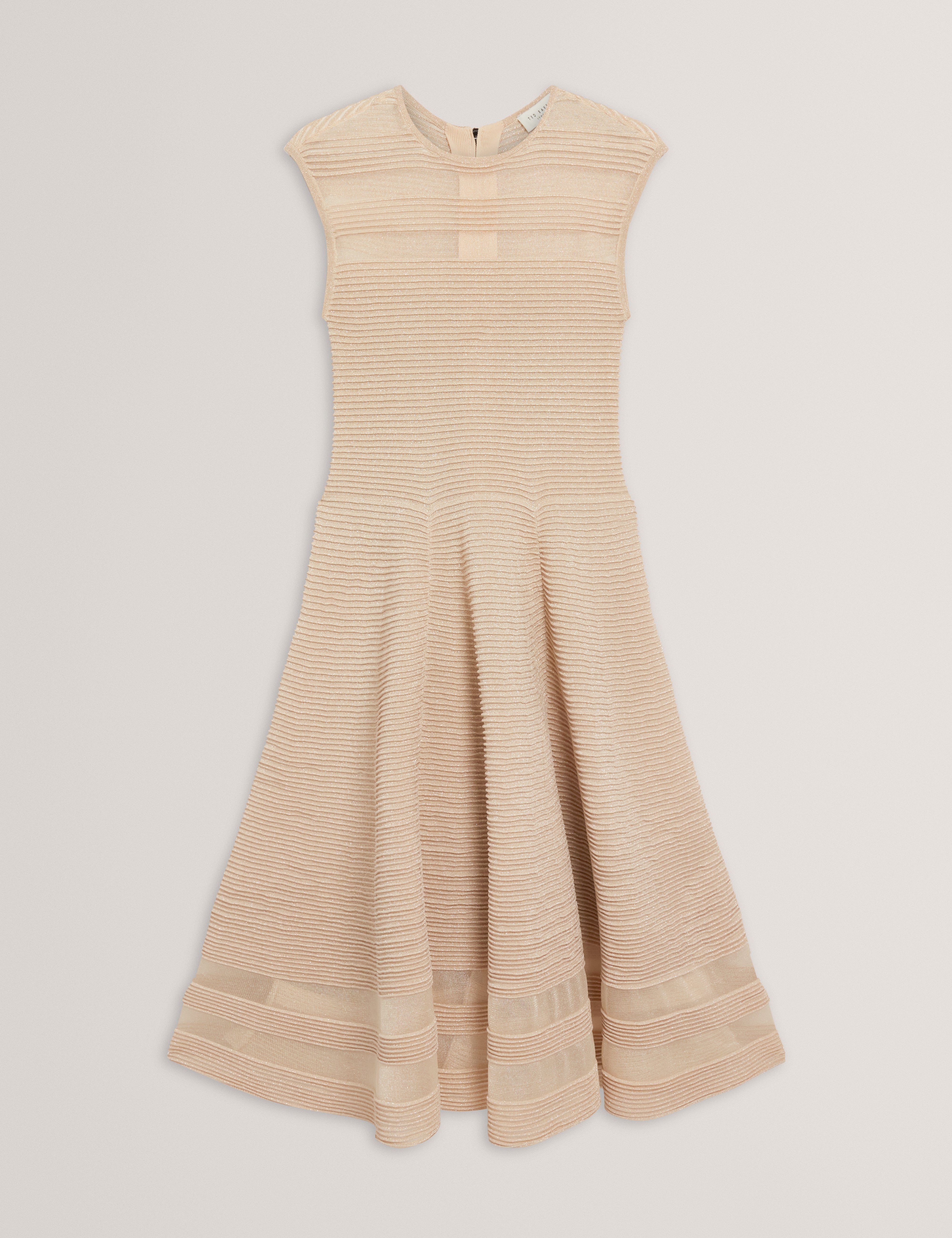 SAALLI: Knitted Skater Dress With Invisible Pane
