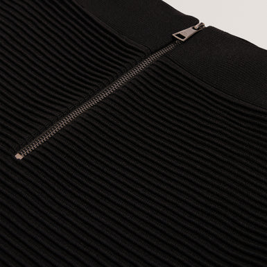 CAIRIE: Knit Pencil Skirt With Invisible Yarn Pane