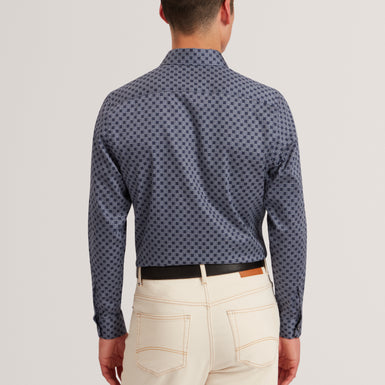 SEF: LS Slim Fit Circle Geo Print Shirt