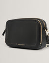 LINZIE: Webbing Leather Small Crossbody Camera Bag