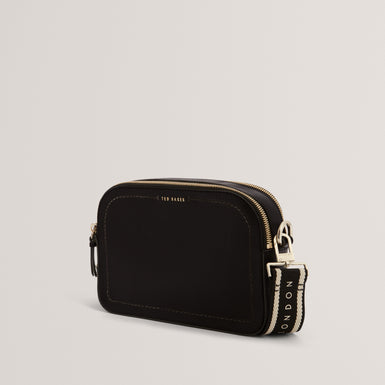 LUCEELE: Webbing Leather Crossbody Bag