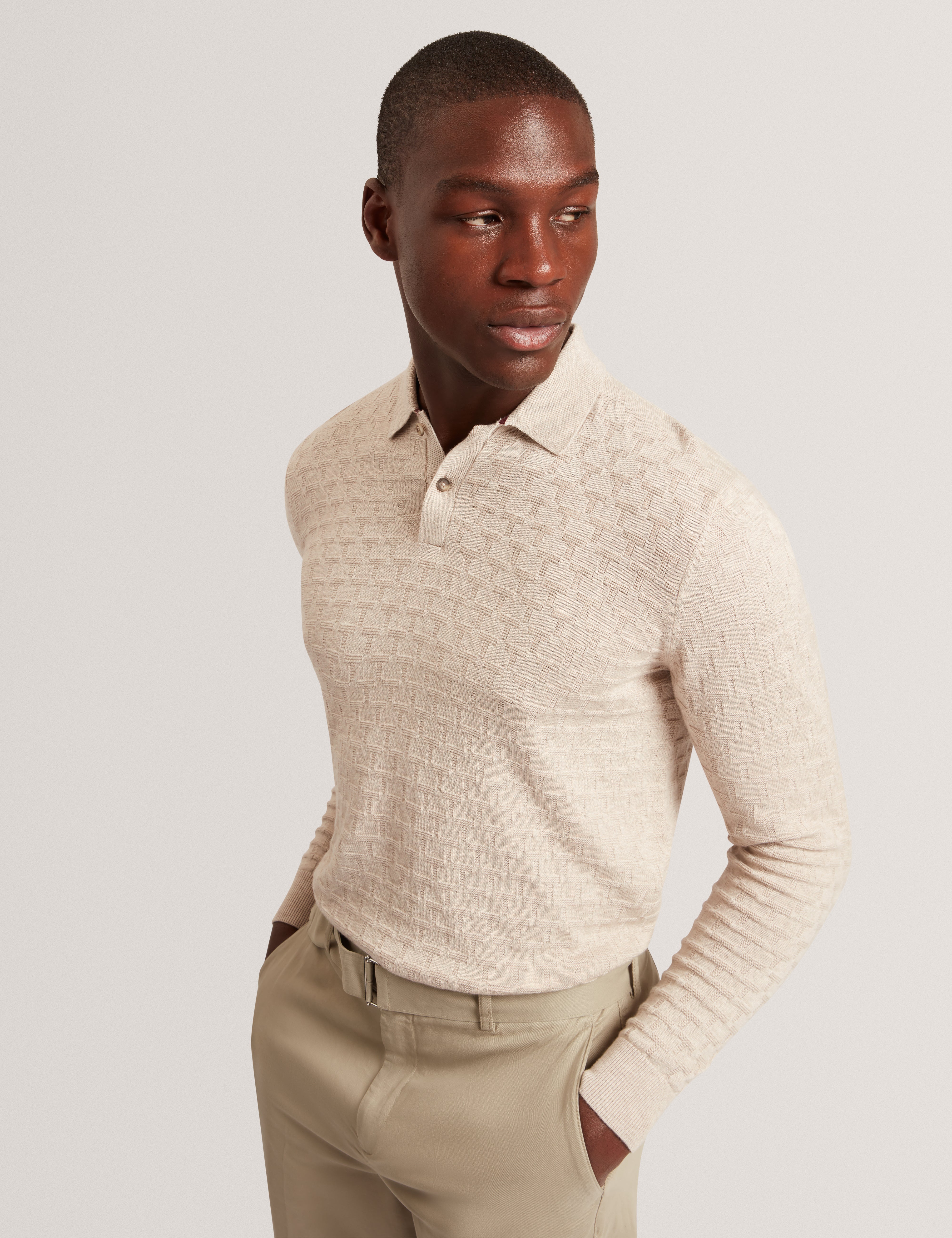 GATEN: LS T-Stitch Polo
