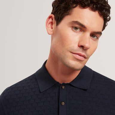 GATEN: LS T Stitch Polo