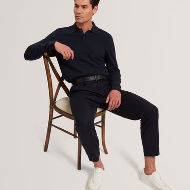 GATEN: LS T Stitch Polo