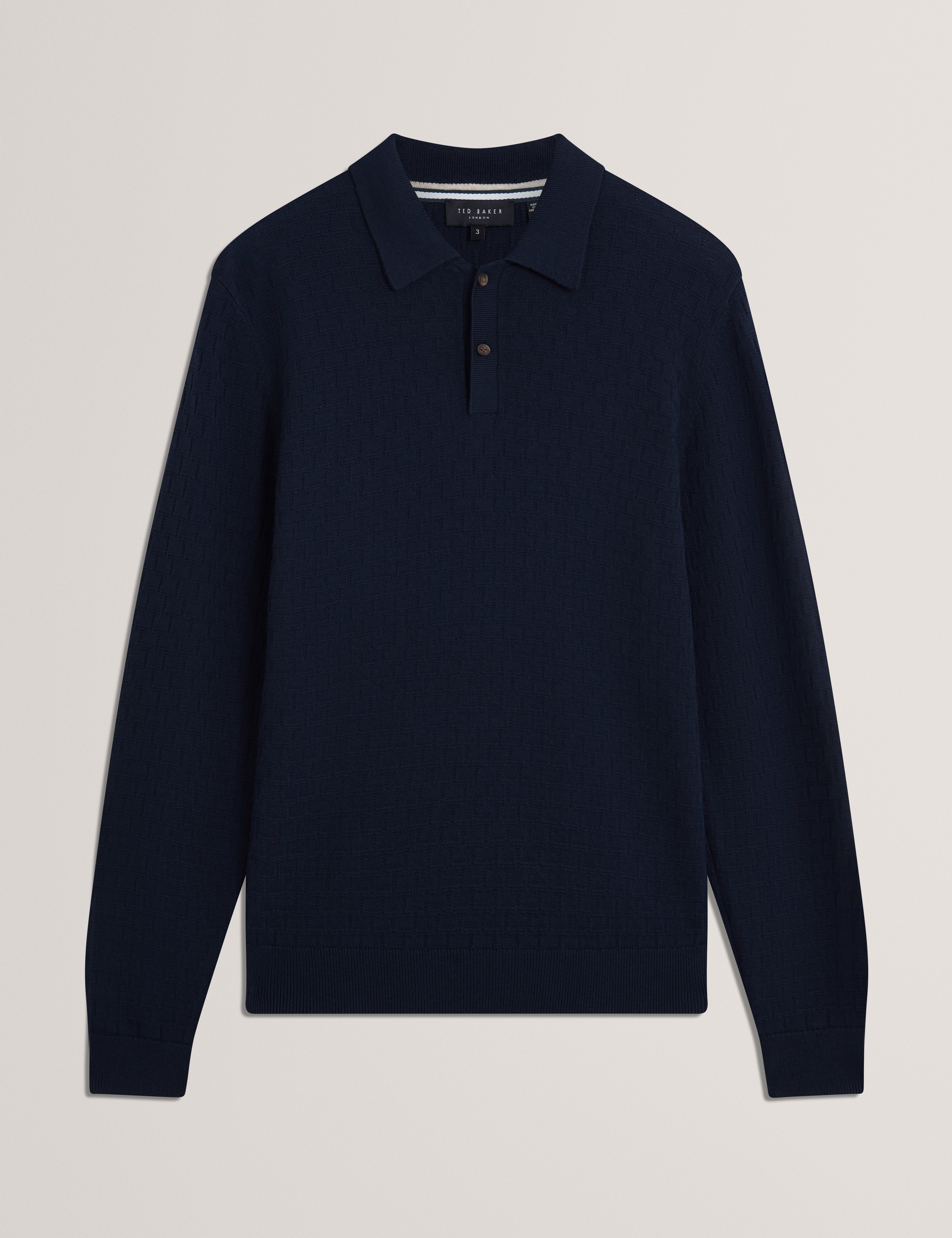 GATEN: LS T Stitch Polo