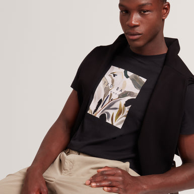 Men's JUSTINO-SS Box Print Graphic T-shirt