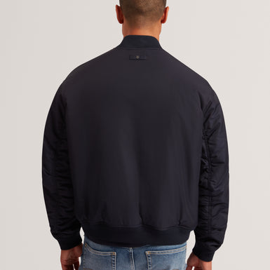 BOMBARD: Relaxed Fit Nylon MA1 Bomber Jacket