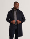 MORLEEY: Wool Blend Funnel Neck Coat