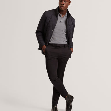 HOLLBEC: Regular Fit Diamond Quilted Coat