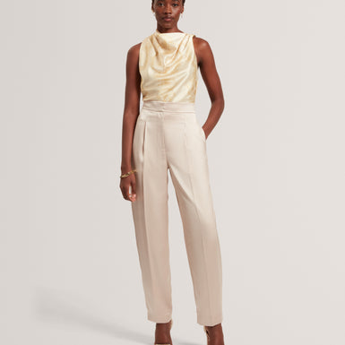 COBLA: Print Sleeveless Drape Neck Top