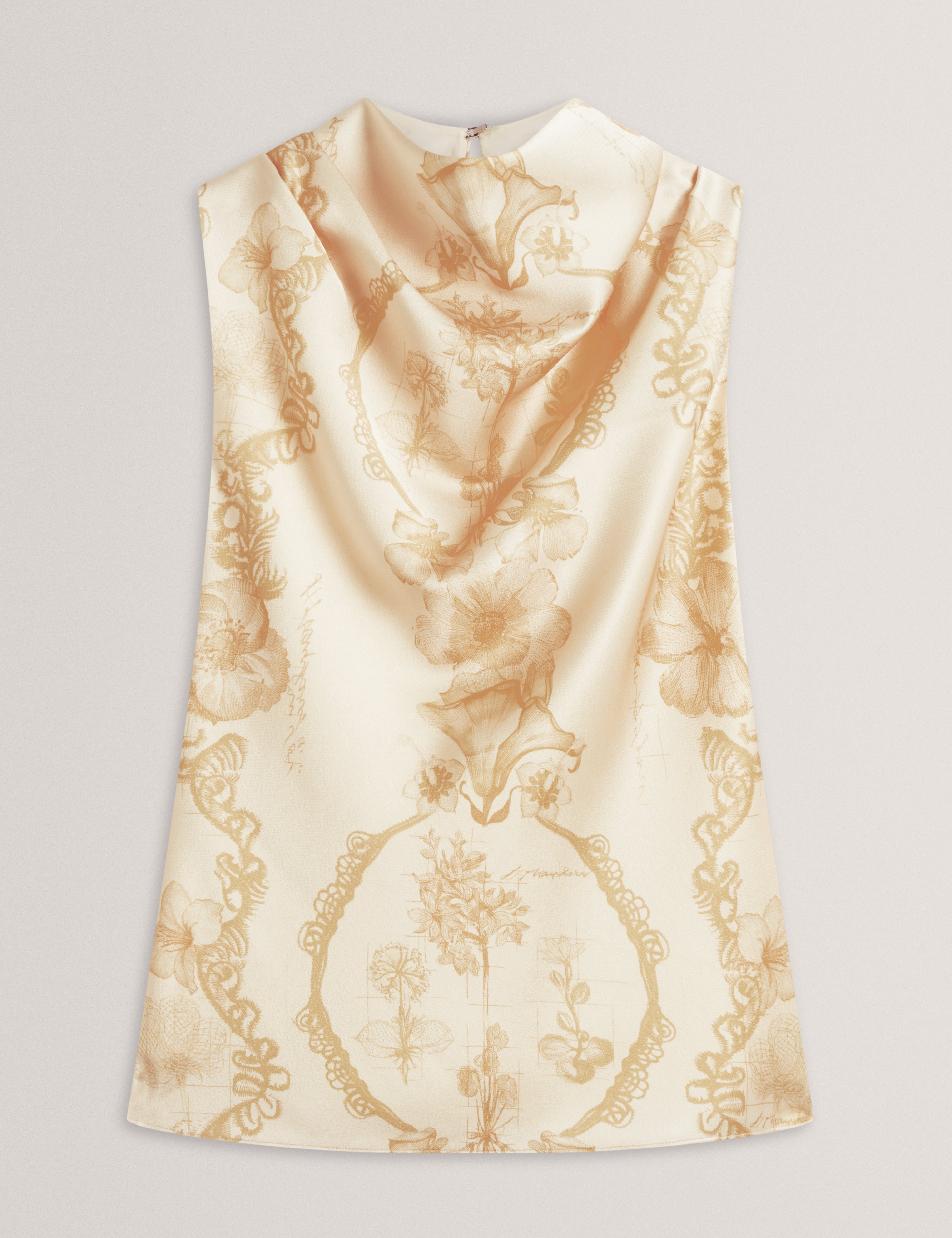 COBLA: Print Sleeveless Drape Neck Top