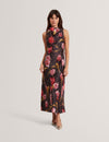 TWILLI: Printed Halter Neck Midi Dress