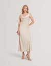 MIINTA: Cowl Neck Midi Dress