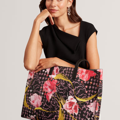 TULAH: Floral Printed Extra Large Icon Bag