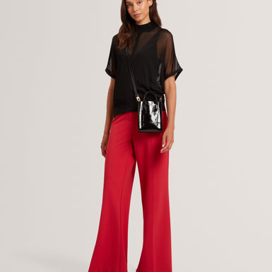 IBISSA: Knitted Top with Sheer Detailing