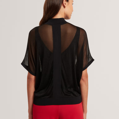 IBISSA: Knitted Top with Sheer Detailing