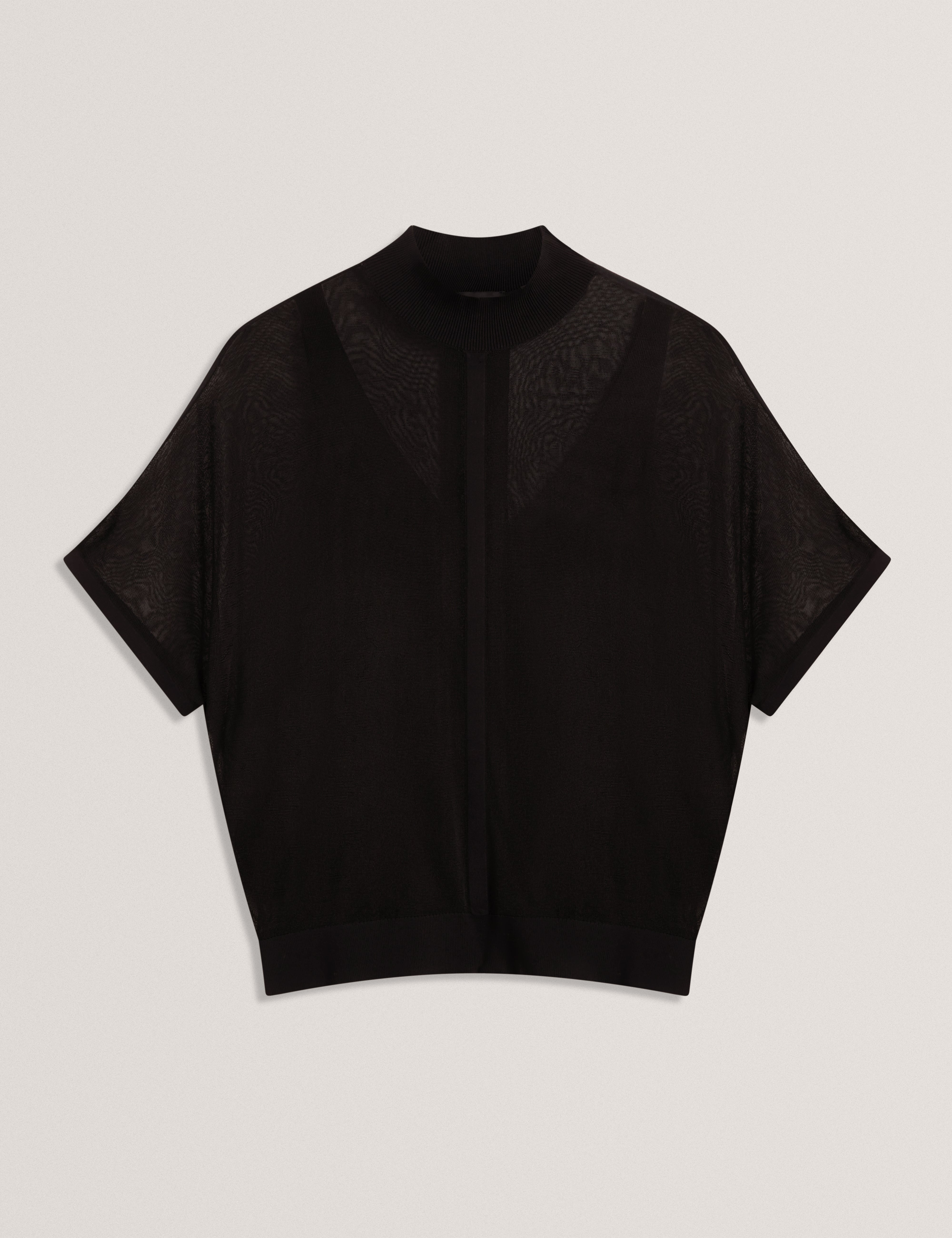 IBISSA: Knitted Top with Sheer Detailing