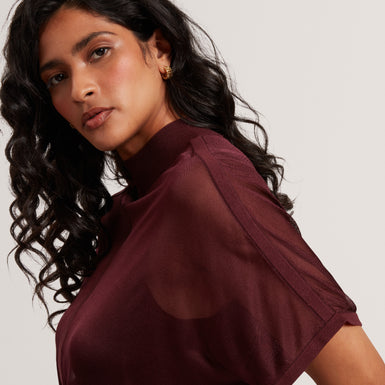 IBISSA: Knitted Top with Sheer Detailing