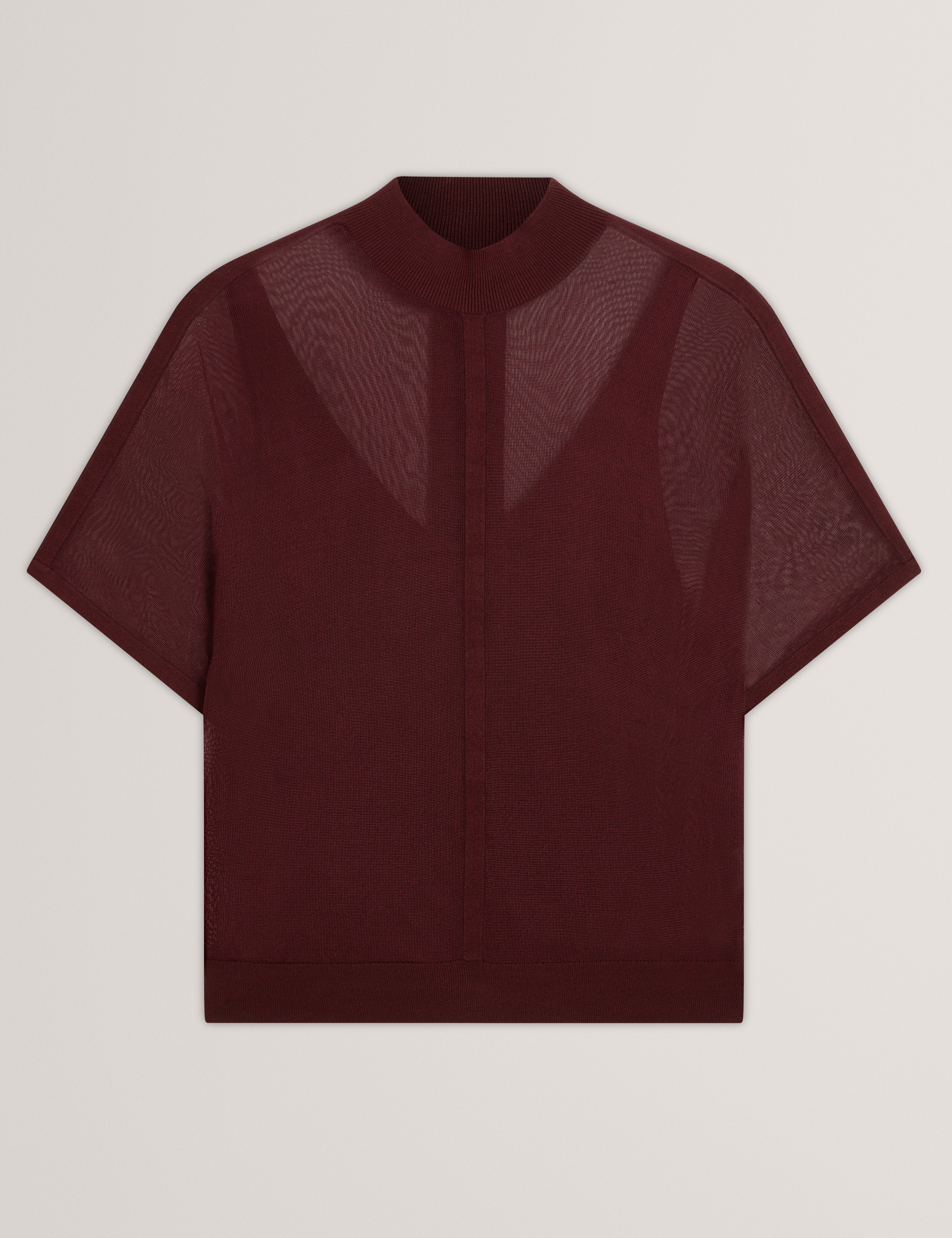 IBISSA: Knitted Top with Sheer Detailing