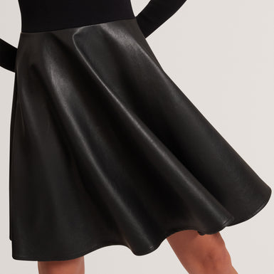 MILIOA: Mini Dress With Faux Leather Skirt